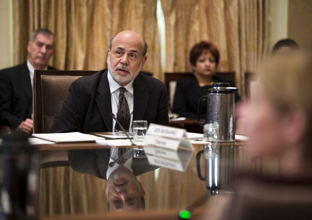 Foto: El presidente de la Fed, Ben Bernanke, durante una reunión en la sede de la Fed de Washington