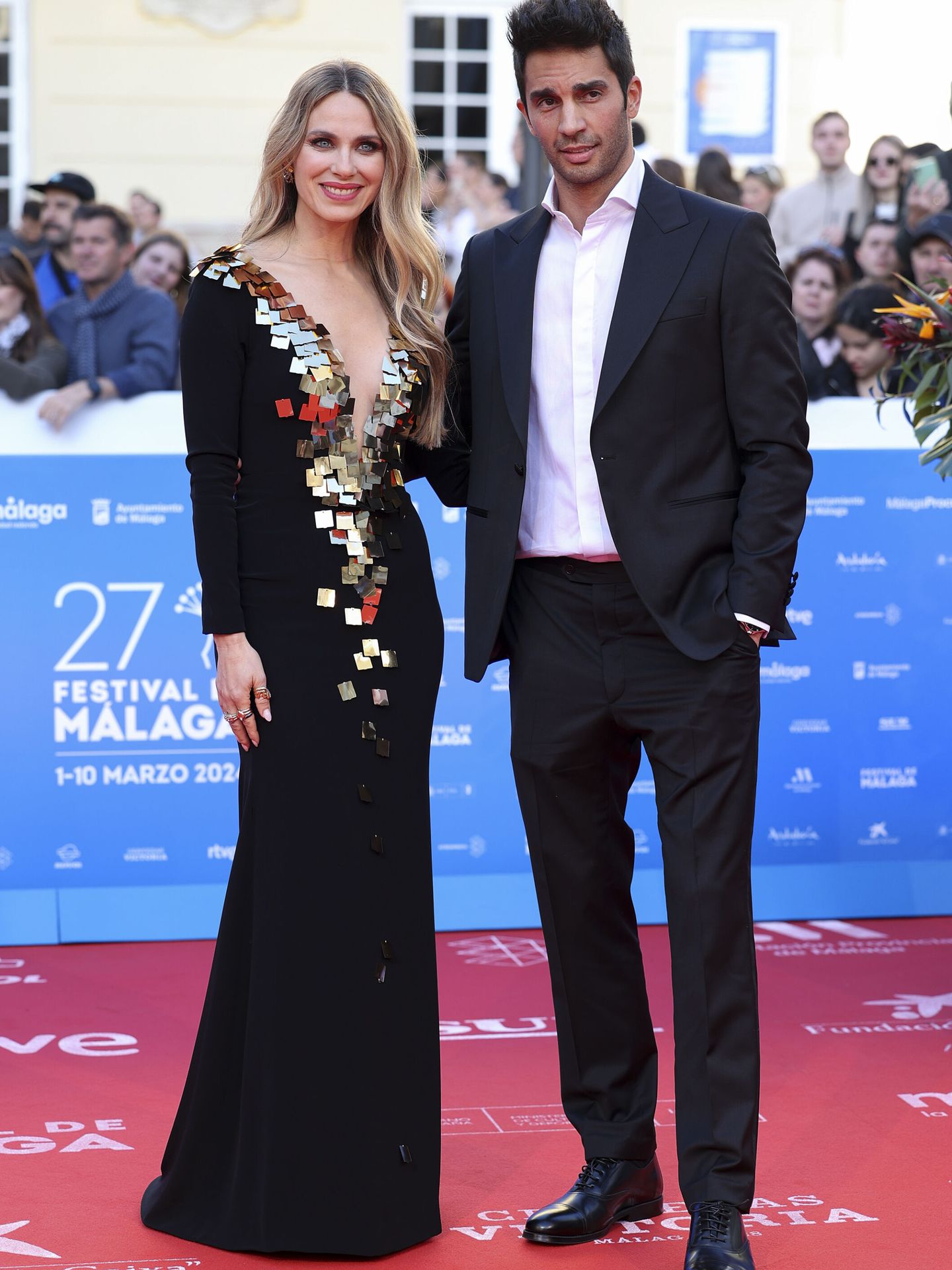 Vanesa Romero y Santi Burgoa en el Festival de Cine de Málaga de 2024. (EFE/Daniel Pérez)
