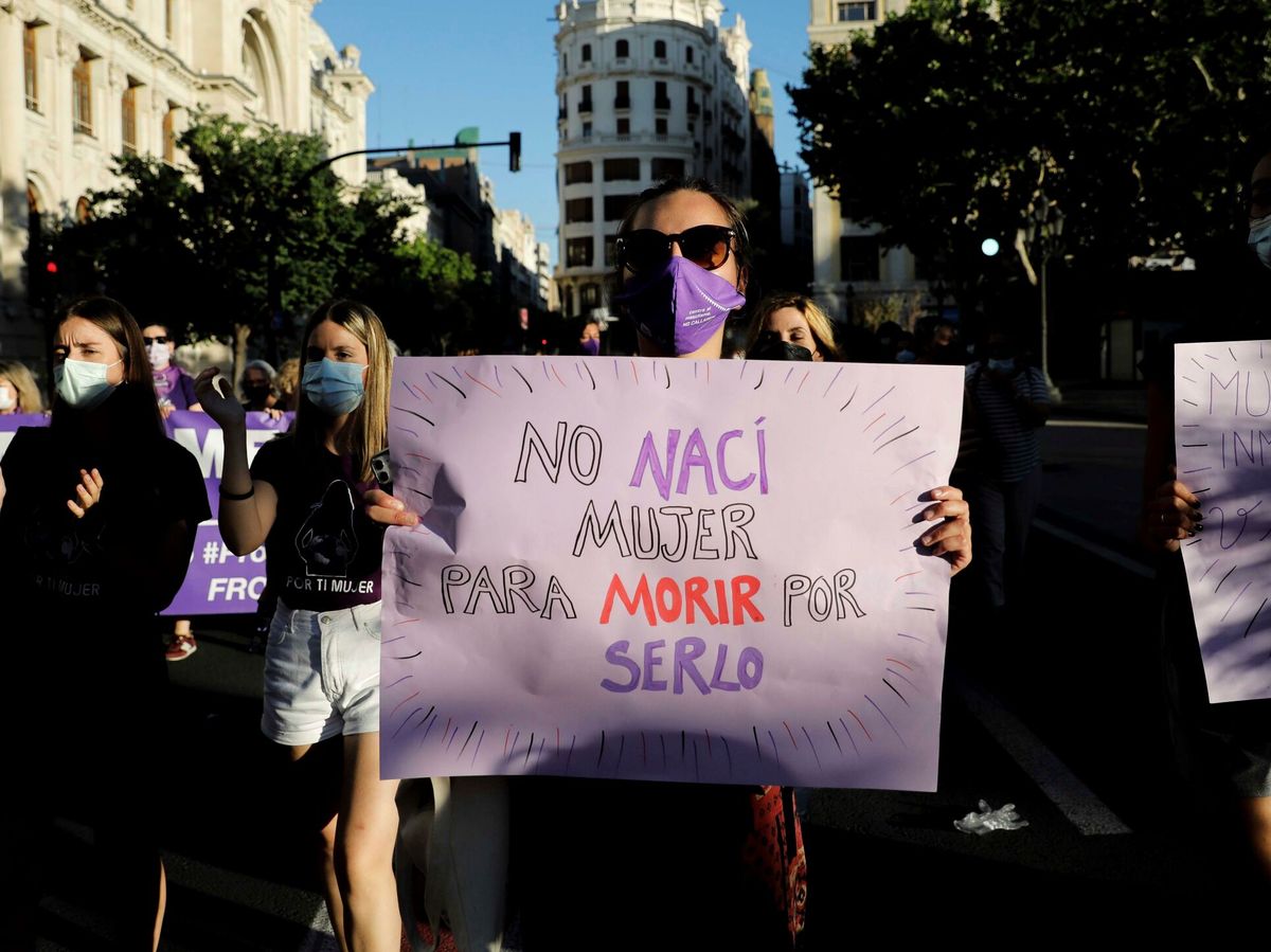 Foto: Manifestación contra la violencia machista en Valencia. (EFE)