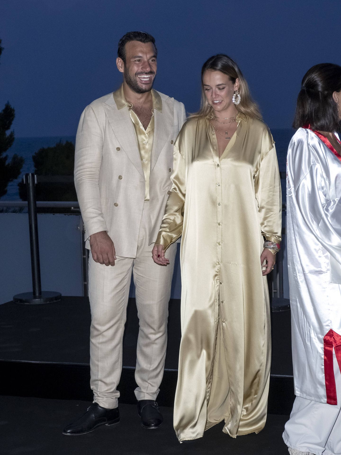 Pauline Ducruet y Maxime Giaccardi, en la gala contra el sida de Mónaco. (Getty)