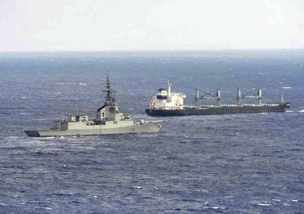 Foto: Fragata española en Libia (EFE)