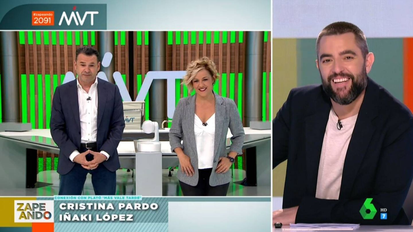 Iñaki López y Cristina Pardo conectan con 'Zapeando'. (Atresmedia)