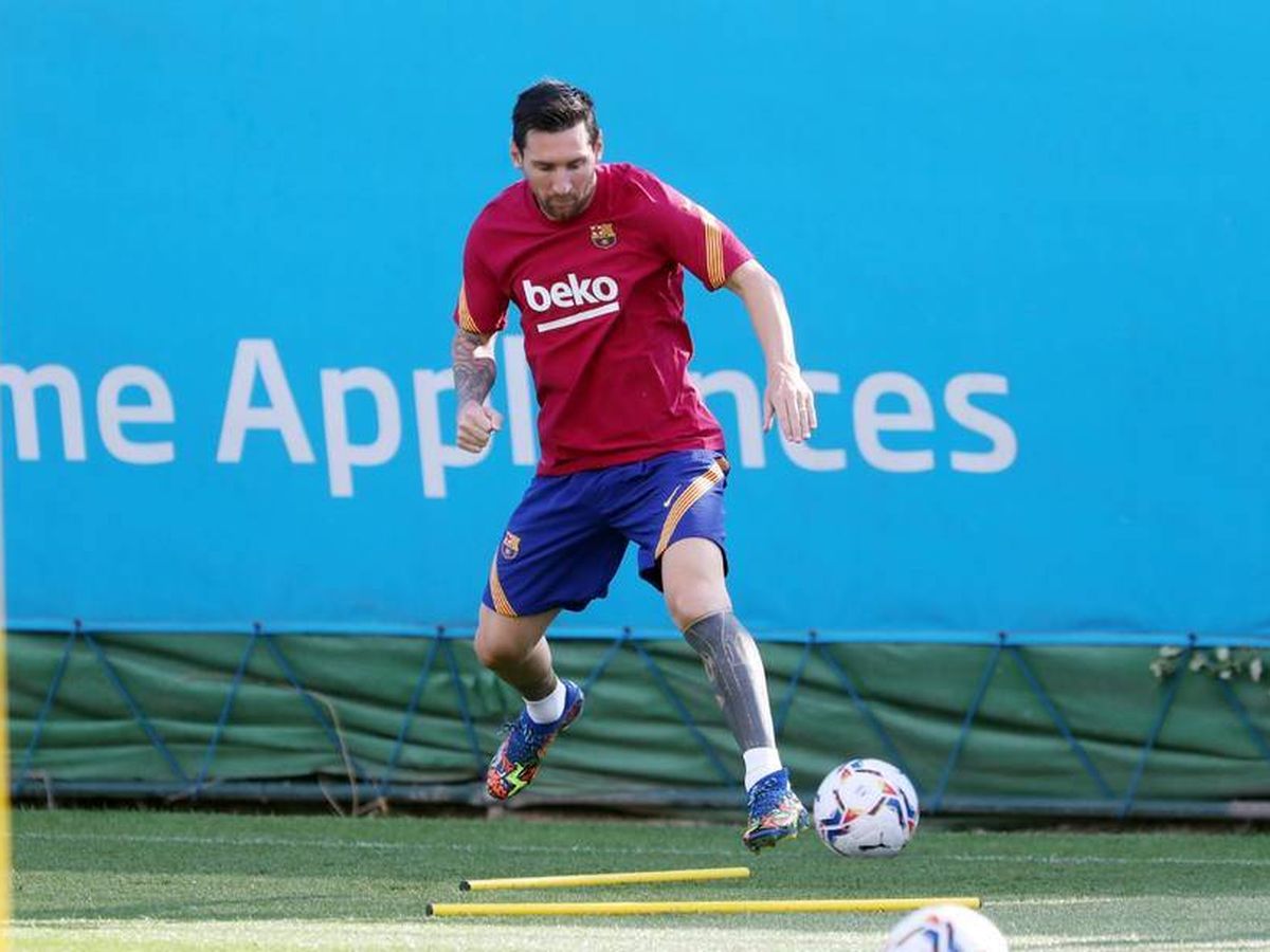 Foto: Messi se ha reincorporado una semana después que sus compañeros. (FC Barcelona)