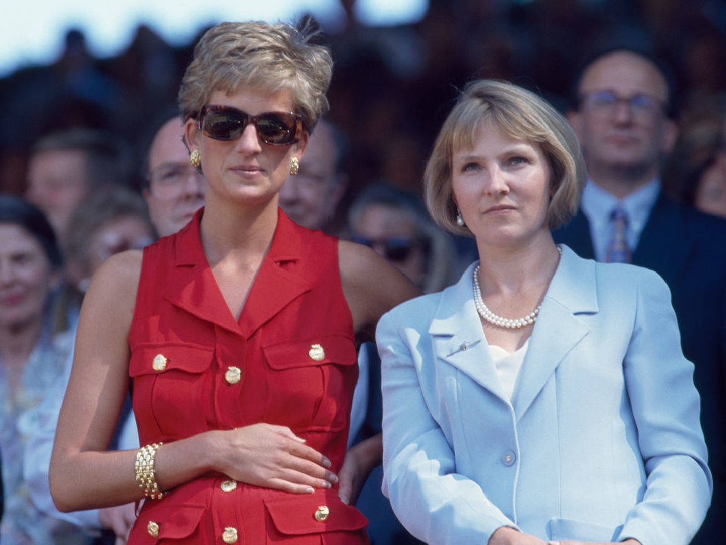 Una de las últimas veces que Diana asistió como público al torneo en el año 1994. (Getty)