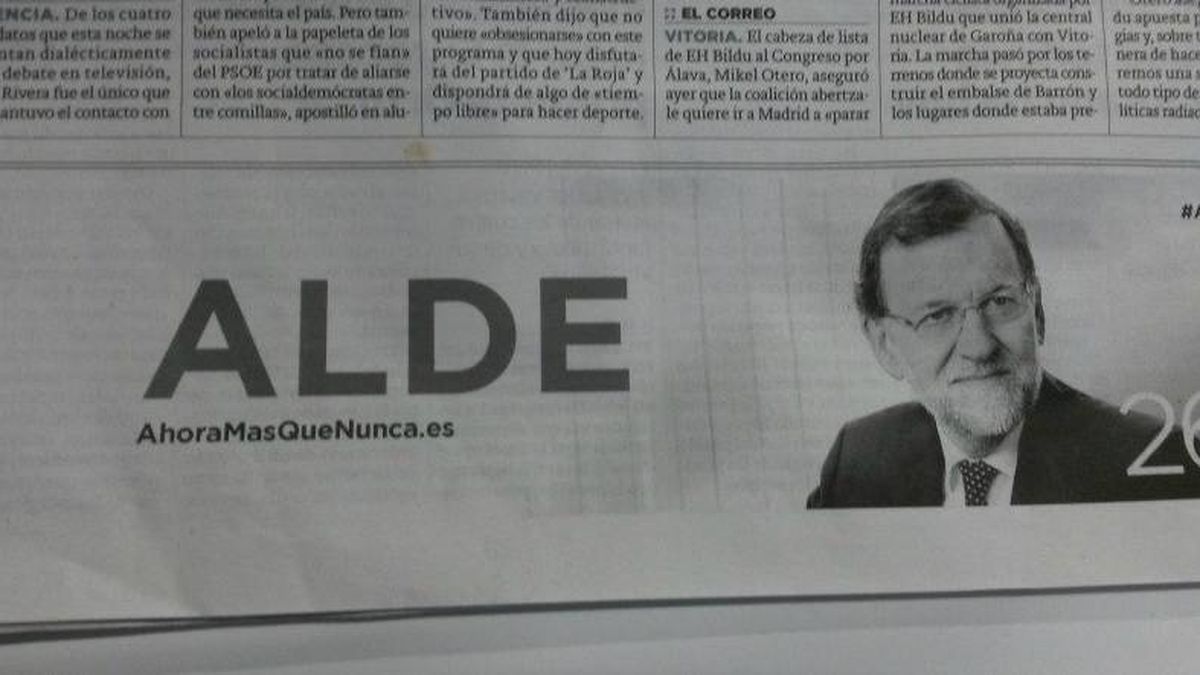 El PP la lía con un mensaje en euskera en la prensa vasca