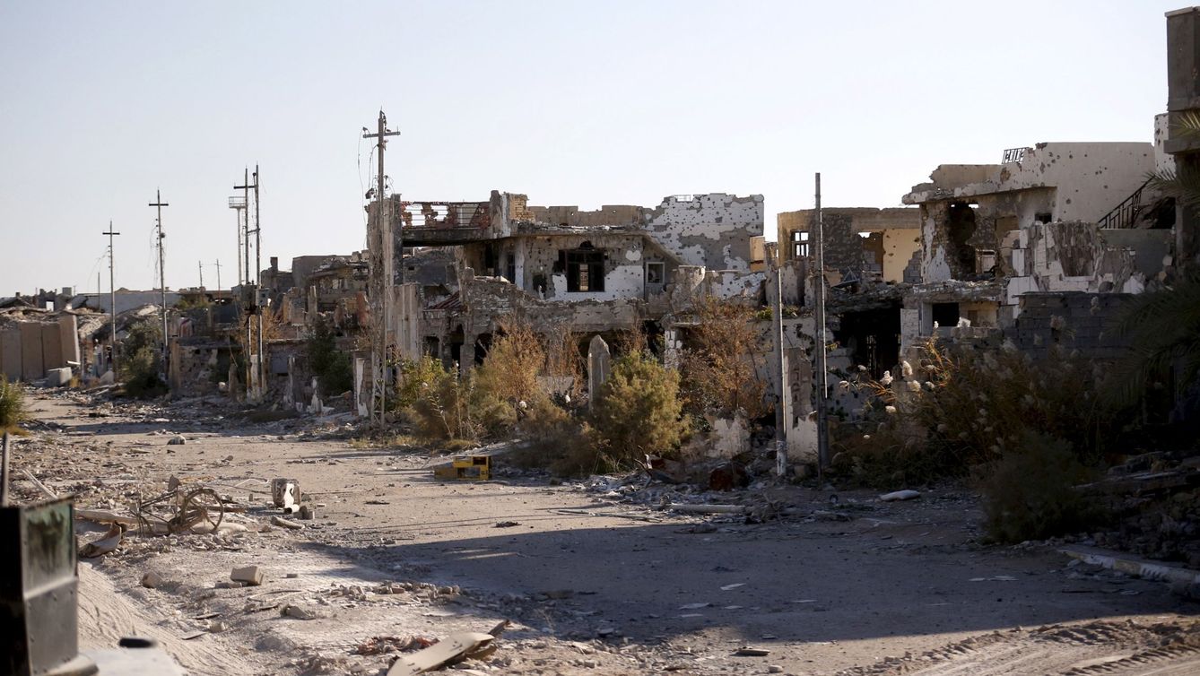 La ciudad iraquí de Ramadi, destruida por los combates entre el ISIS y el ejército iraquí, en enero de 2016 (Reuters) 