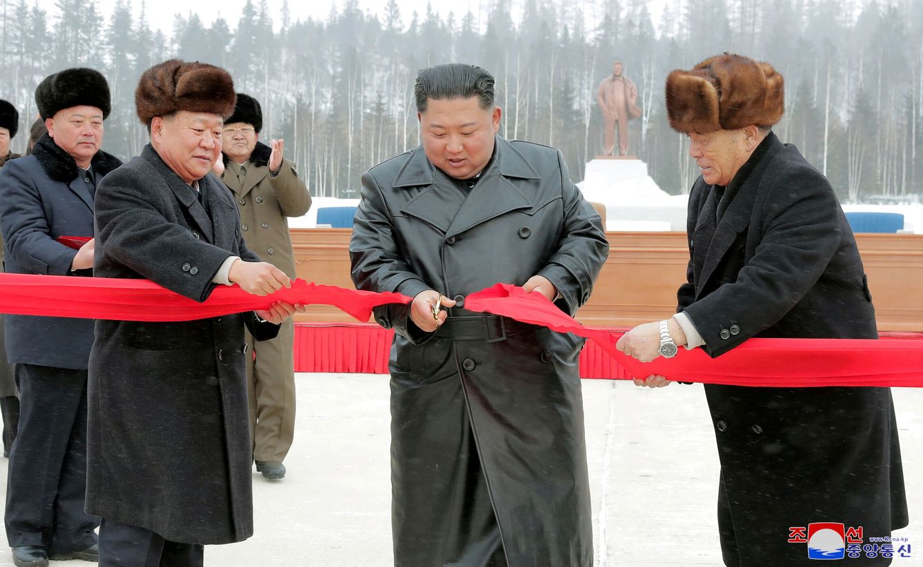 Kim Jong-un en Samjiyon. (Reuters)