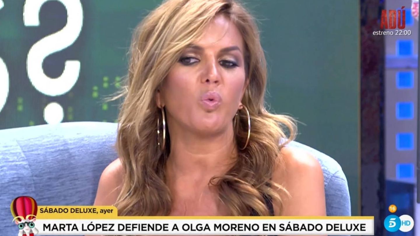 Marta López, en 'Sábado Deluxe'. (Telecinco).