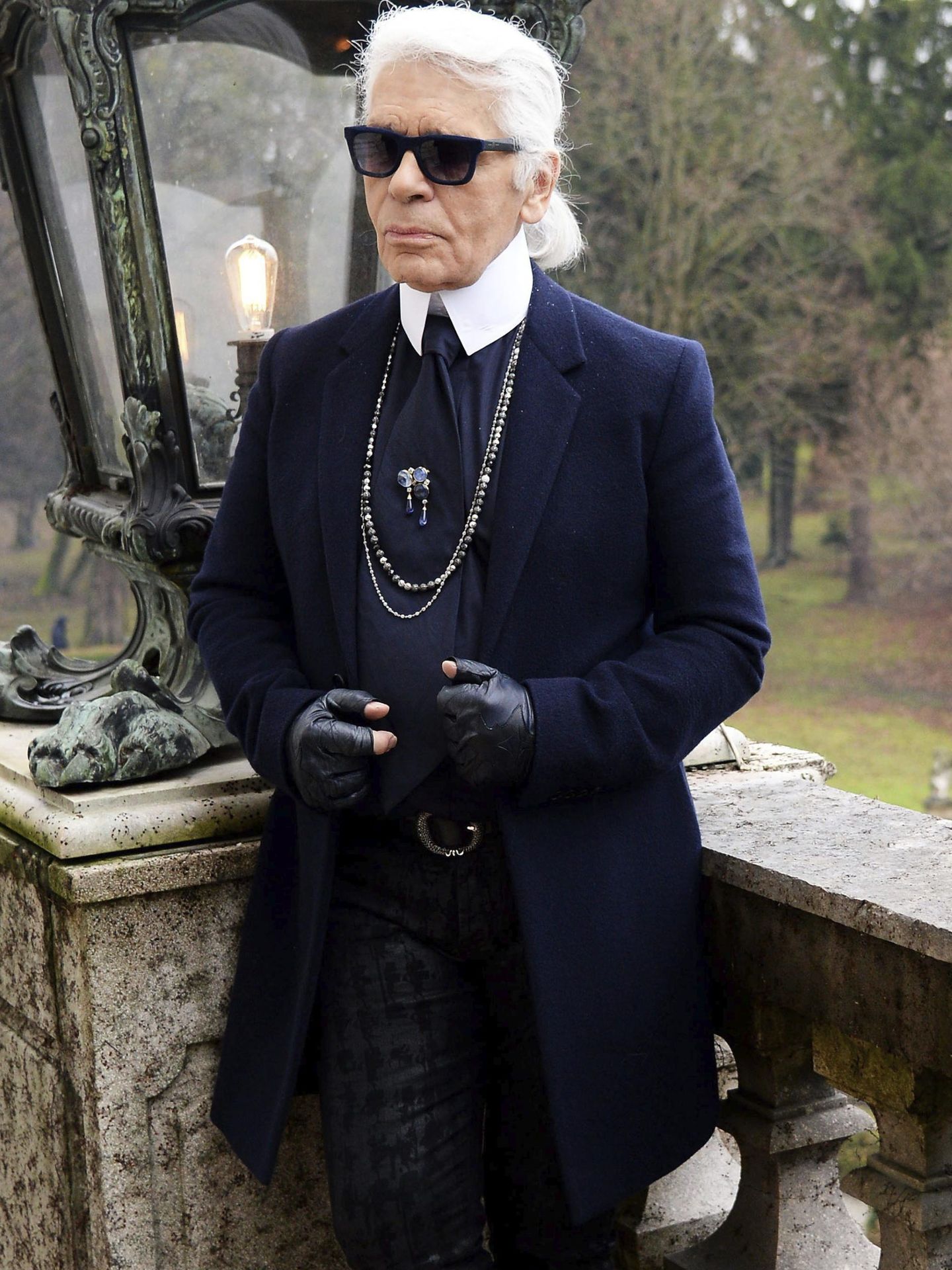 El modista alemán Karl Lagerfeld en 2014. (EFE/Barbara Gindl)