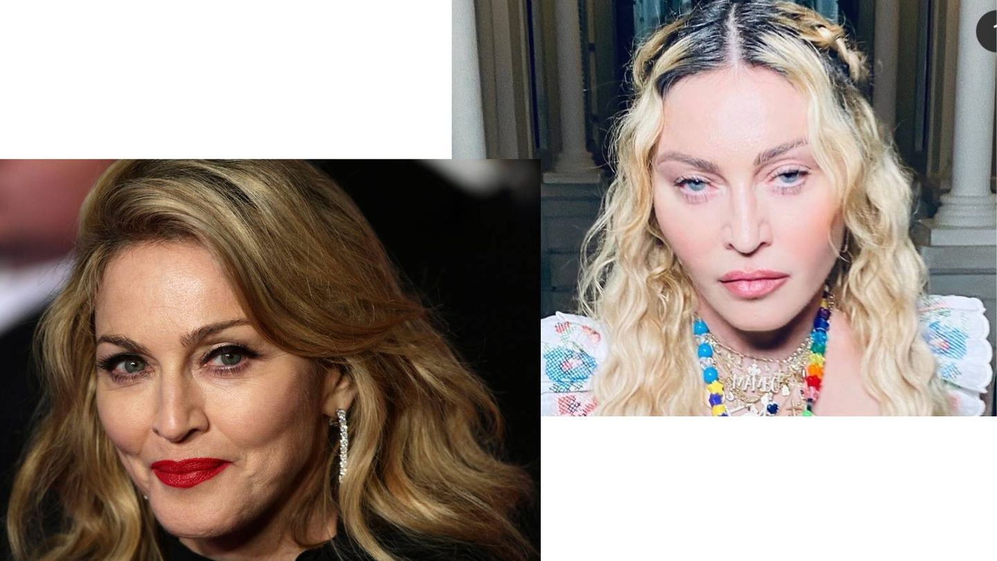 Madonna en 2012 vs. Madonna ahora mismo. (Cordon Press / Instagram @madonna)