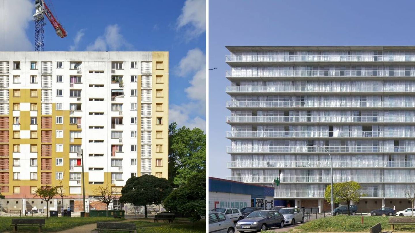 El antes y después de las 530 viviendas.