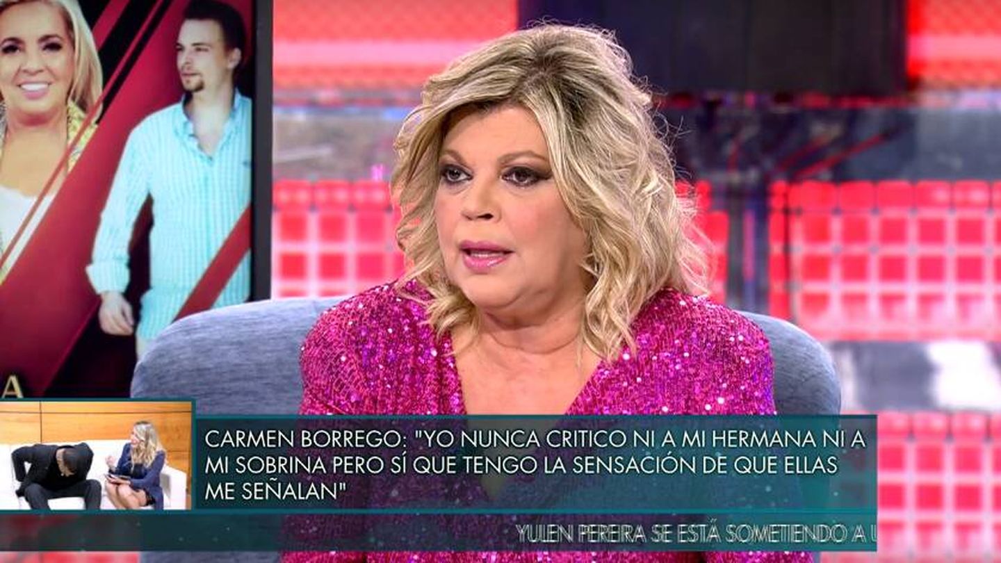 La presentadora Terelu Campos entrevistada en 'Viernes Deluxe'. (Mediaset)