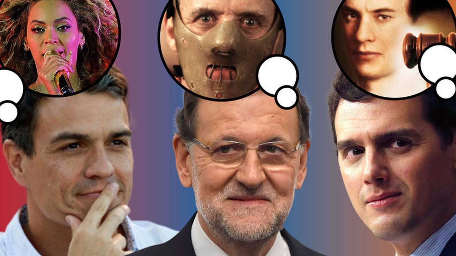 Foto: Sánchez, Rajoy y Rivera en un fotomontaje de Vanitatis