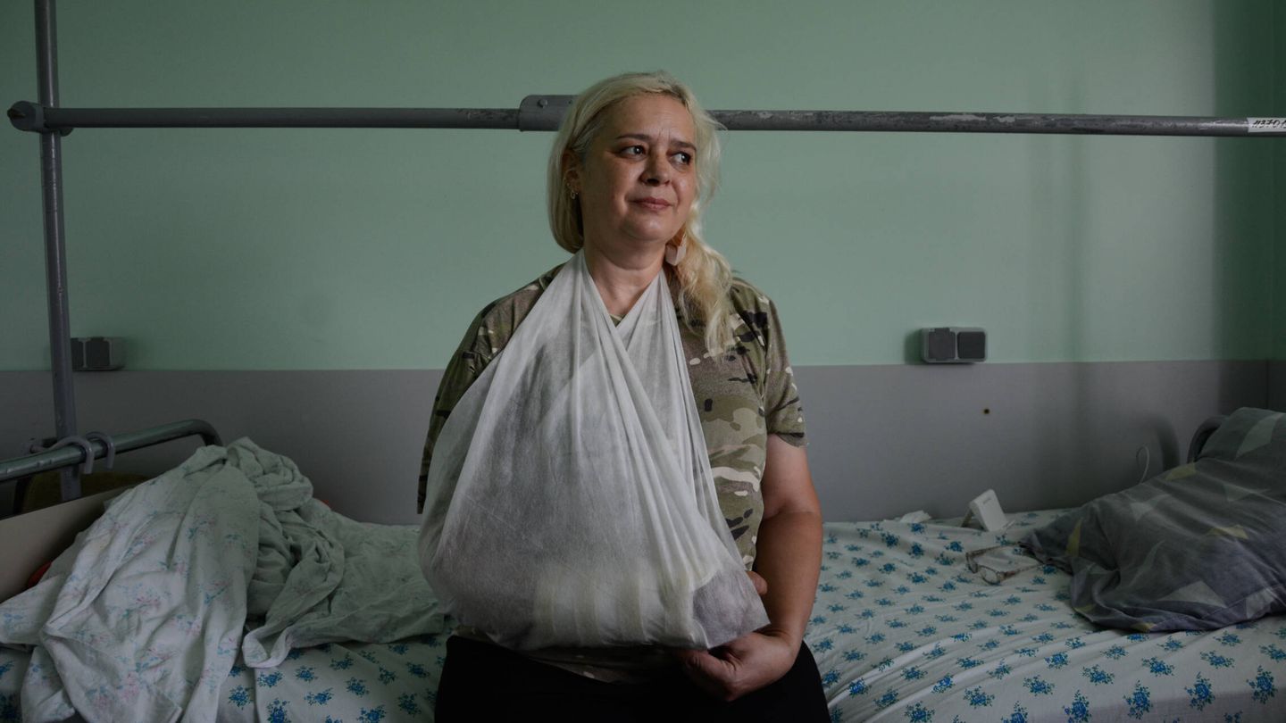Olena Bugayova, en un hospital de Zaporiyia. (M.R.)