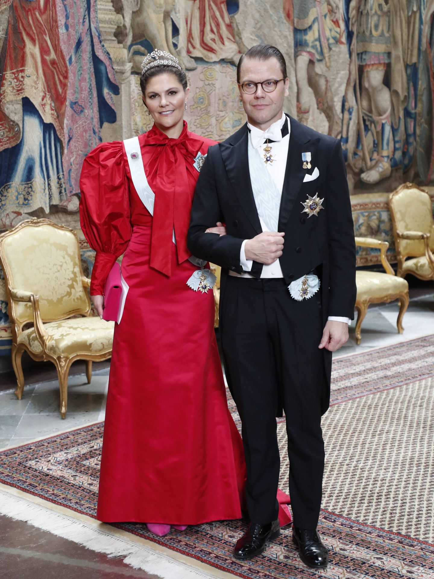 Victoria de Suecia y Daniel, en la cena de gala. (Cordon Press)