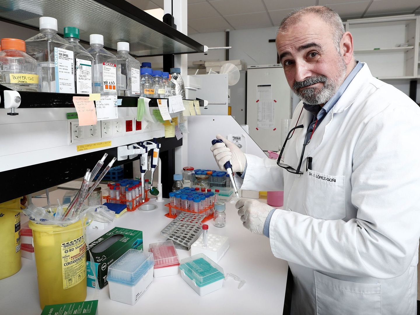 El catedrático de Microbiología e investigador del Departamento de Microbiología y Parasitología de la Universidad de Navarra, Ignacio López Goñi. (EFE)