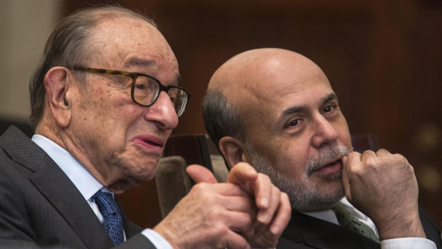 Alan Greenspan y Ben Bernanke
