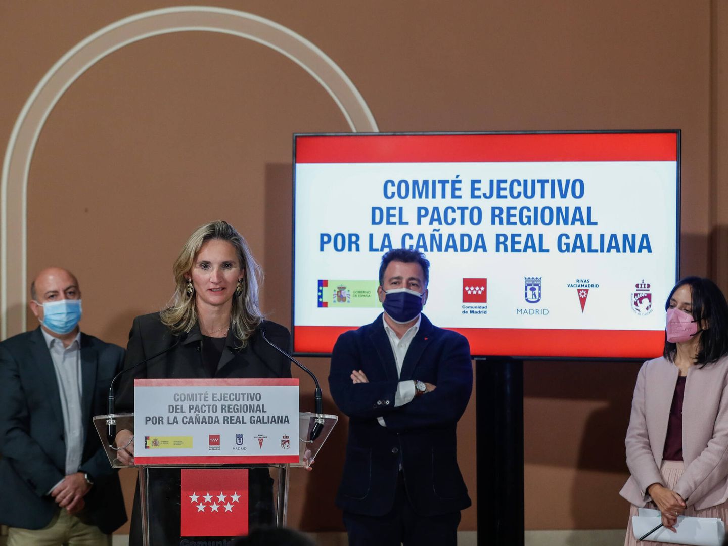 Rueda de prensa de Paloma Martín tras el Comité Ejecutivo del Pacto Regional. (Comunidad de Madrid)