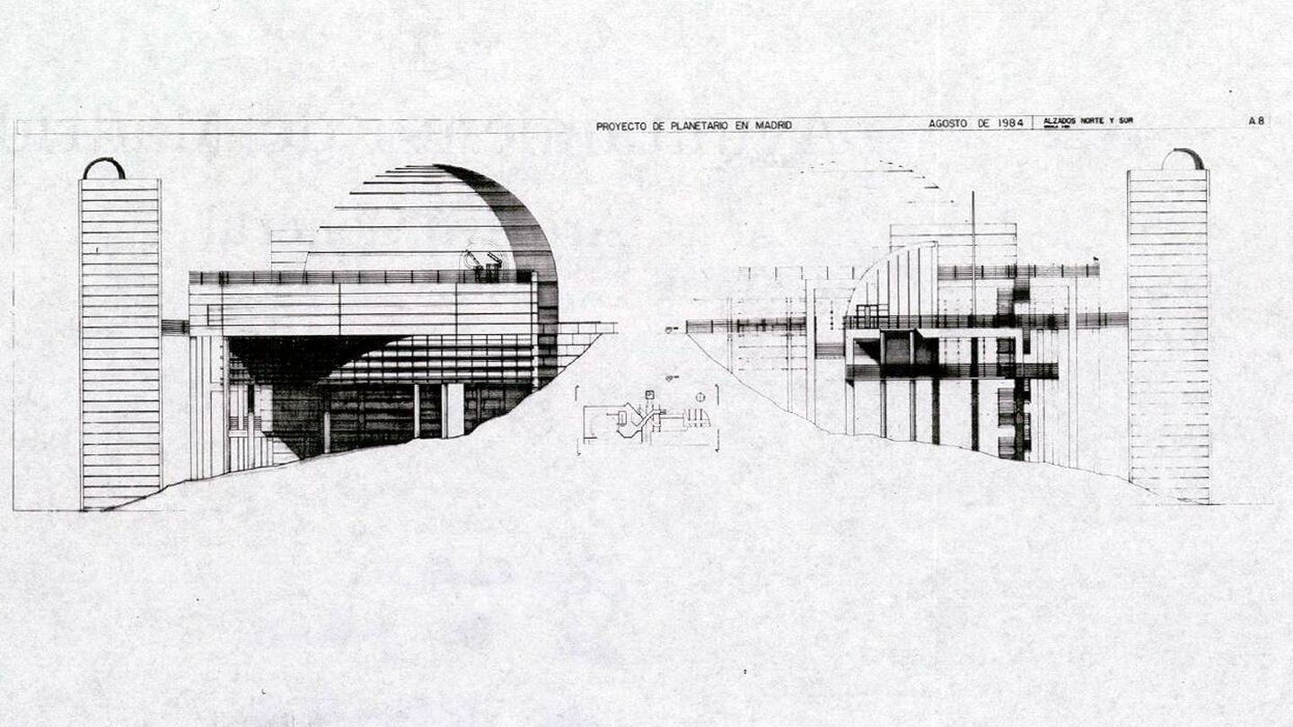 Planos del Planetario fechados en 1984. (Archivo General del Ayuntamiento de Madrid)