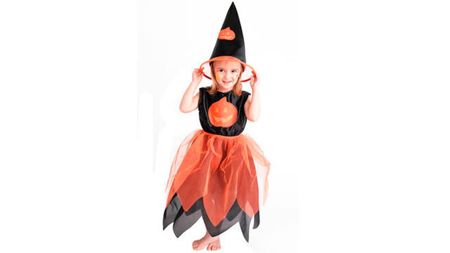 Disfraz de bruja de Halloween con sombrero