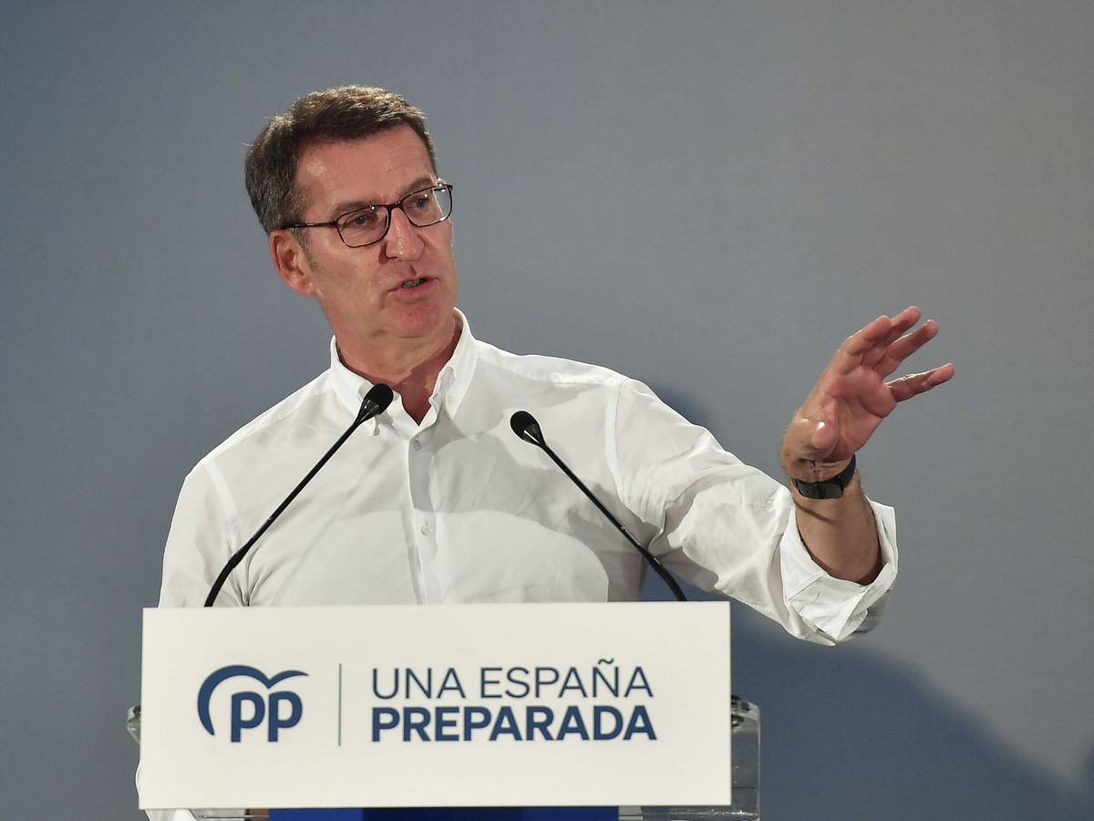 Foto: El presidente del PP, Alberto Núñez Feijóo. (EFE/Miquel A. Borrás)