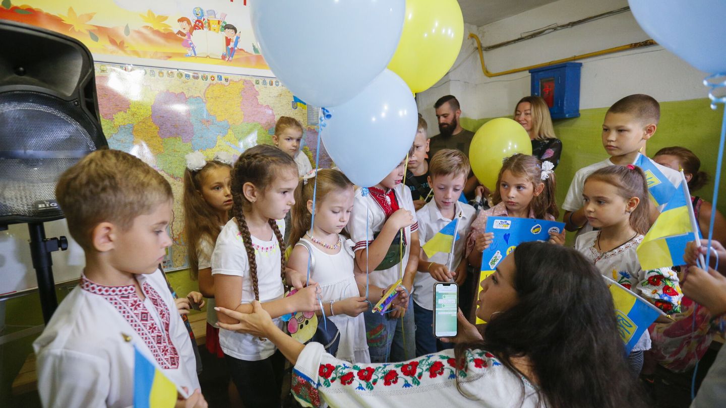 Niños de desplazados en Odesa. (EFE/STR )