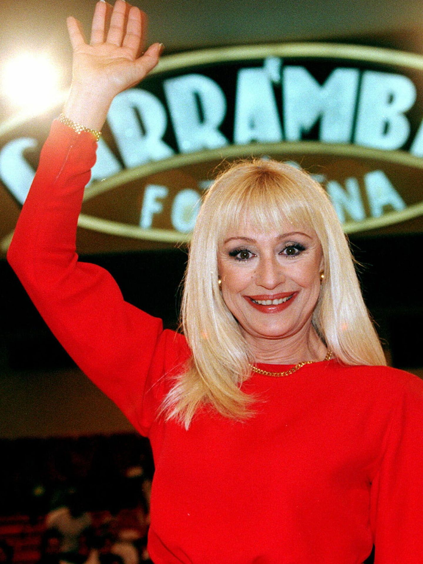 Raffaella Carrà, durante el TV show 'Carramba che fortuna', el 30 de septiembre de 1998. (EFE)