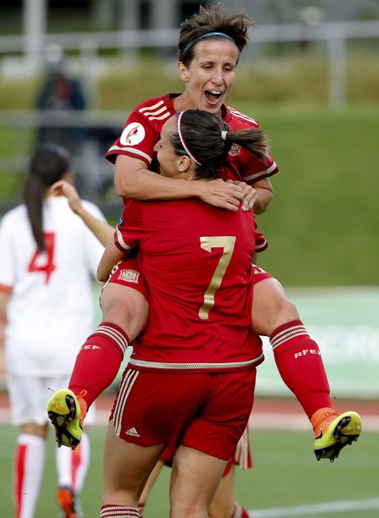 Sonia Bermúdez, con cinco goles, fue la gran protagonista del encuentro. (Juanjo Martín/EFE)