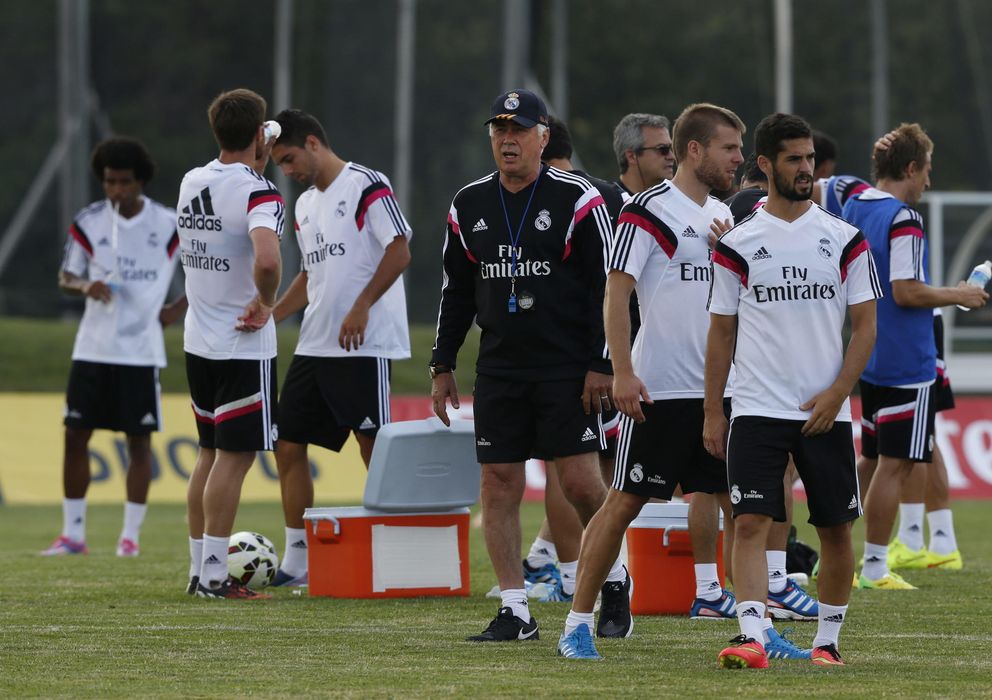 Foto: El Real Madrid, en un entrenamiento de pretemporada (Efe).