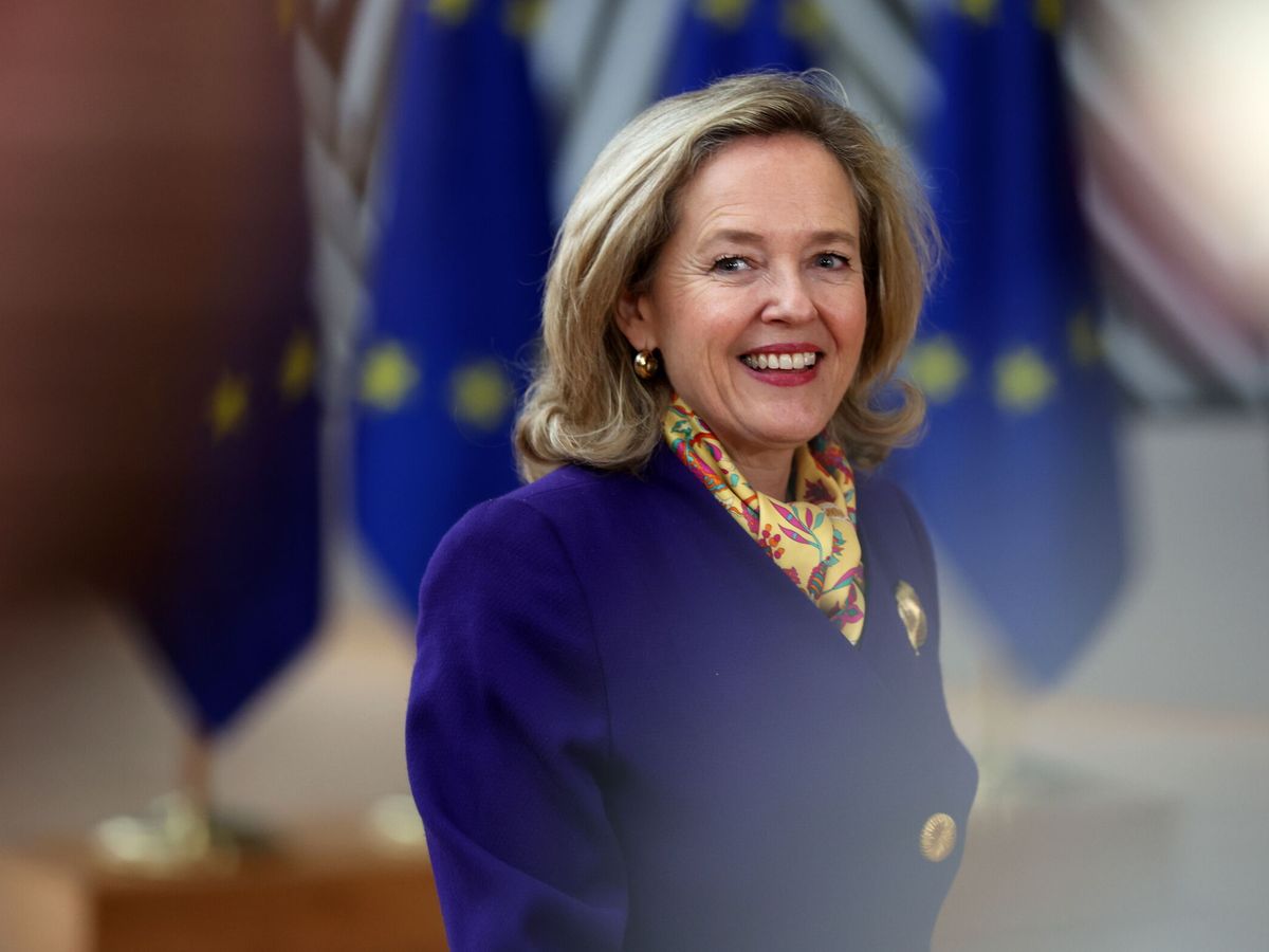Foto: Nadia calviño, elegida para ser la nueva presidenta del Banco Europeo de Inversiones (BEI). (EFE/Olivier Hoslet)