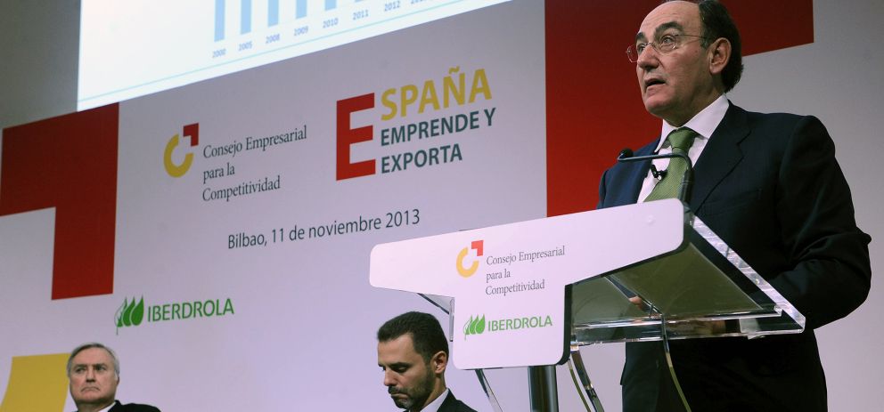 El presidente de Iberdrola, Ignacio Sánchez Galán, durante su participación en la conferencia titulada 