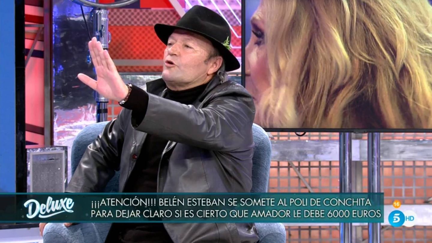 Amador Mohedano contestando a Belén Esteban. (Telecinco).