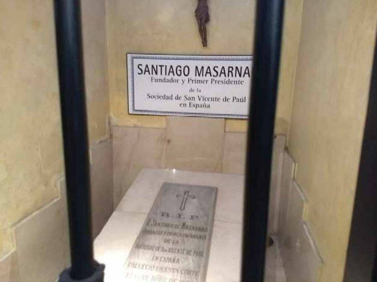 Sepulcro actual en el templo de Santiago Masarnau. (Ayuntamiento de Madrid)