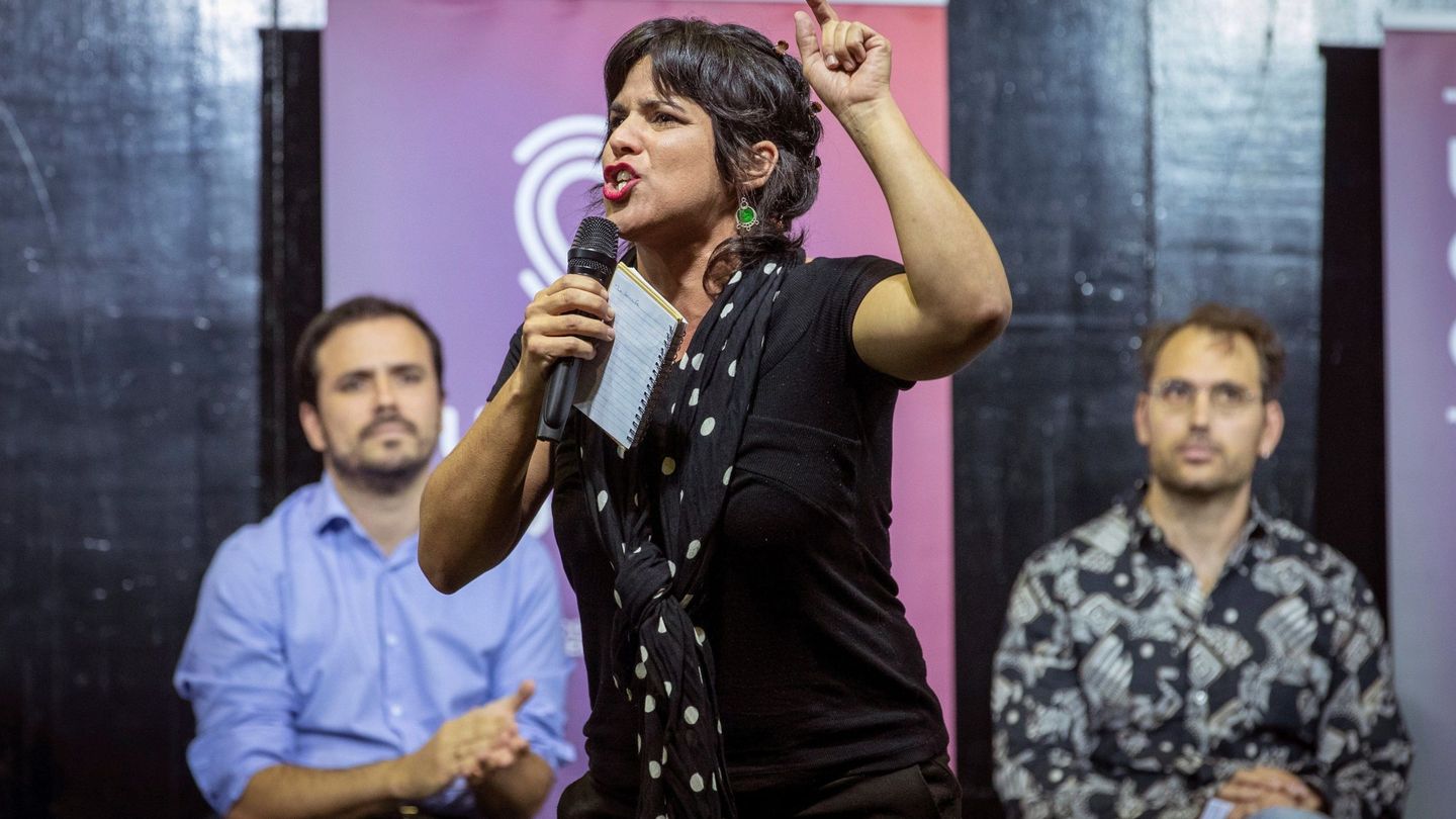 Teresa Rodríguez, en un acto de su formación. (EFE)
