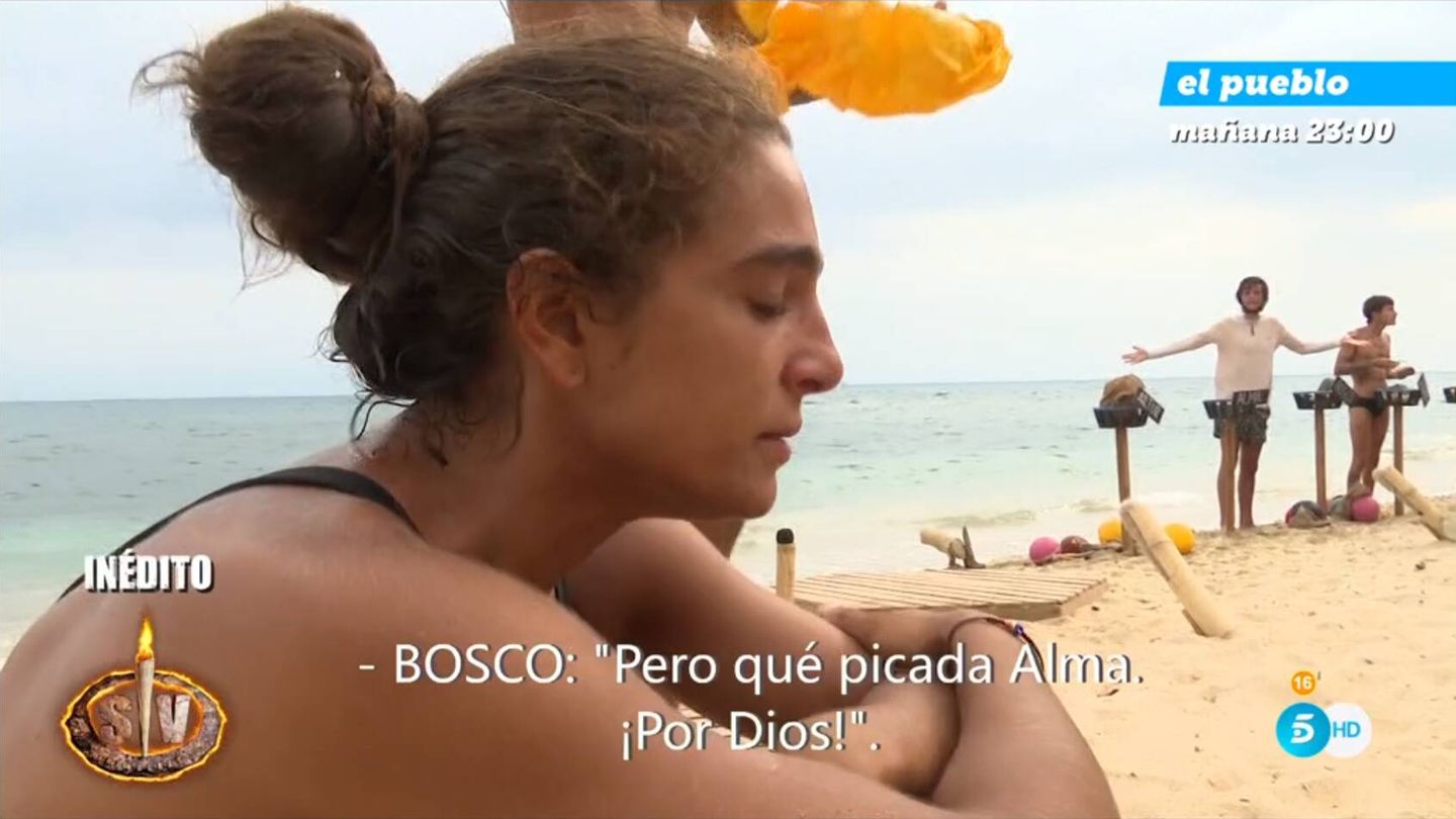 Alma Bollo y Bosco Blach, en 'Supervivientes 2023'. (Mediaset)