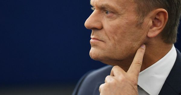 Foto: Donald Tusk durante el debate del Brexit en la Eurocámara. (EFE)