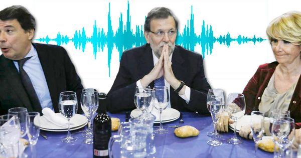 Foto: El presidente del Gobierno, Mariano Rajoy (c), acompañado por Ignacio González y Esperanza Aguirre. (EFE/EC)