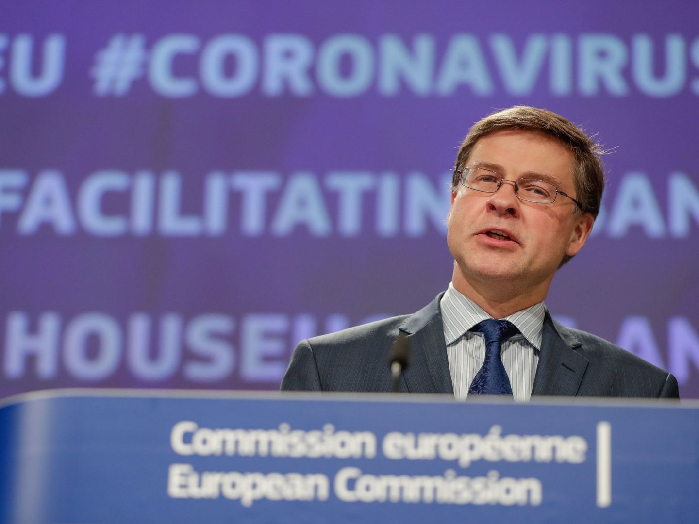 Valdis Dombrovskis, vicepresidente económico de la Comisión Europea. (EFE)