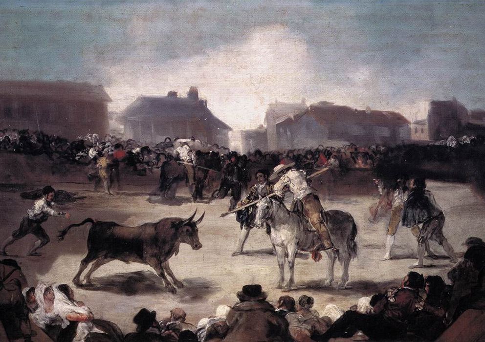 Foto: "Una corrida de toros del pueblo", pintado por Francisco de Goya entre 1815 y 1819.