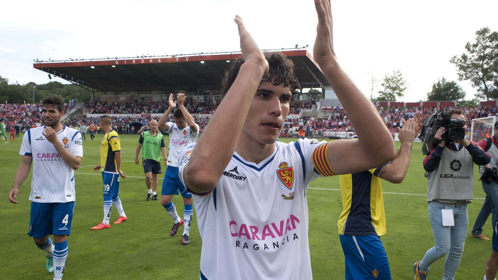 Foto: Jesús Vallejo la temporada pasada con el Real Zaragoza (Efe).