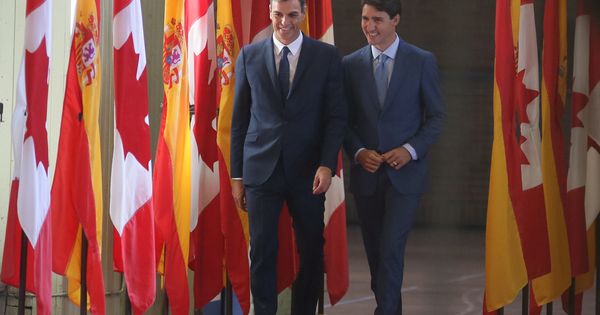 Foto: Justin Trudeau y Pedro Sánchez en la visita oficial a Canadá del presidente del gobierno Español. (Reuters)