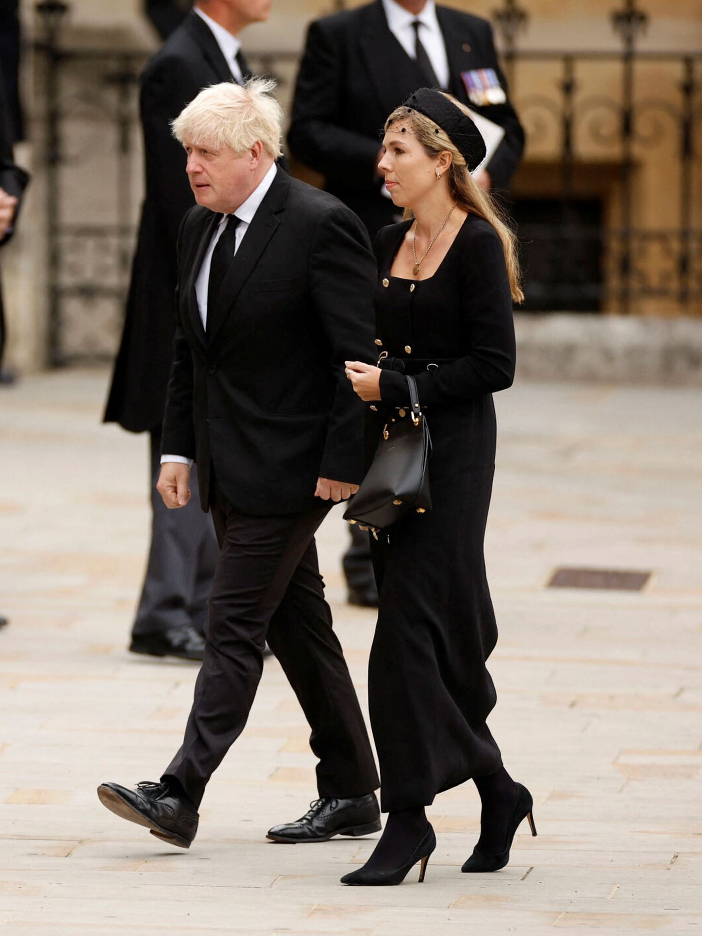 Boris Johnson, anterior primer ministro, y su mujer, Carrie Johnson. (Reuters/John Sibley)