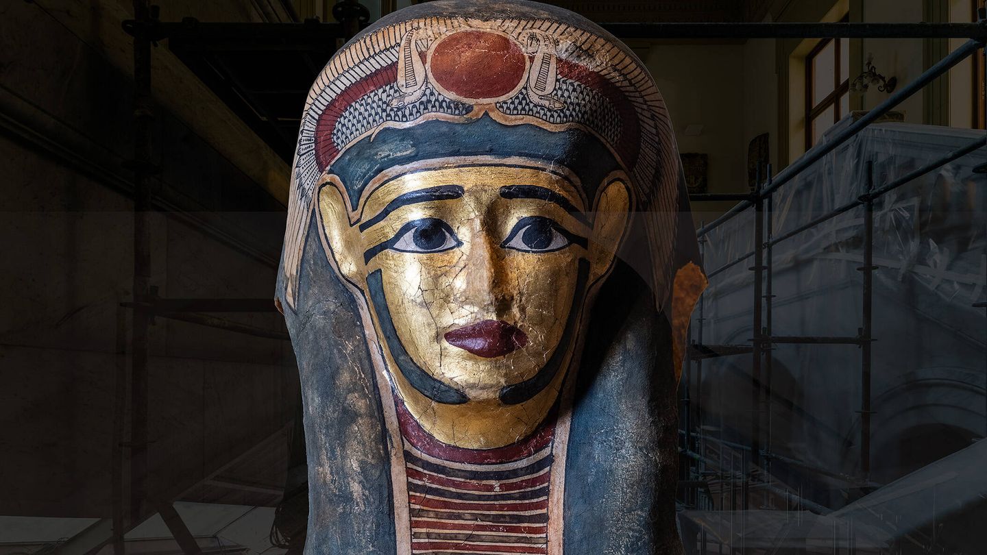Máscara egipcia del museo. (Cedida)