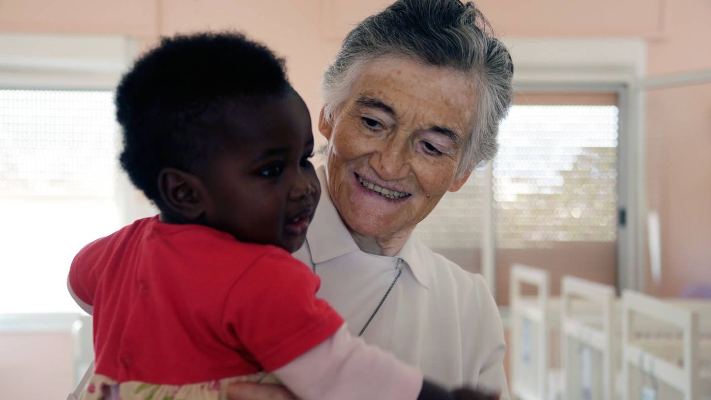 Justina de Miguel, misionera franciscana, en la Pouponniére, Dakar, en 2014. (Proyecto Memoria Casa África)
