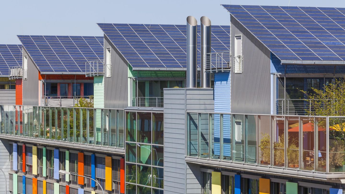 Paneles solares en los tejados, en Alemania.