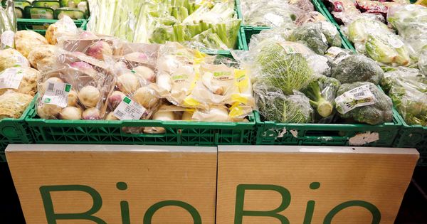Foto: Verduras orgánicas en un Carrefour.