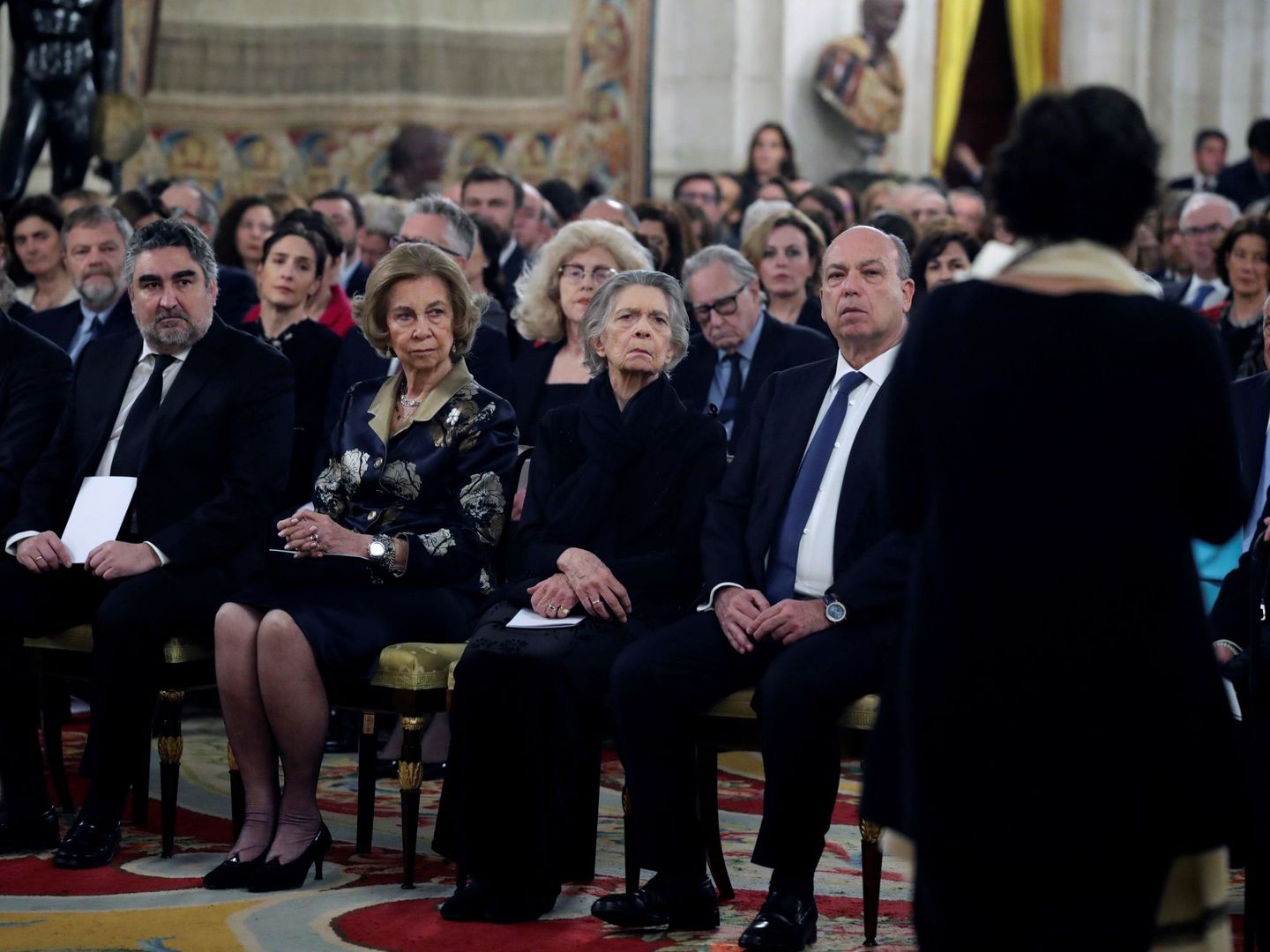 La reina Sofía, durante el concierto en memoria de las víctimas del Holocausto. (EFE)