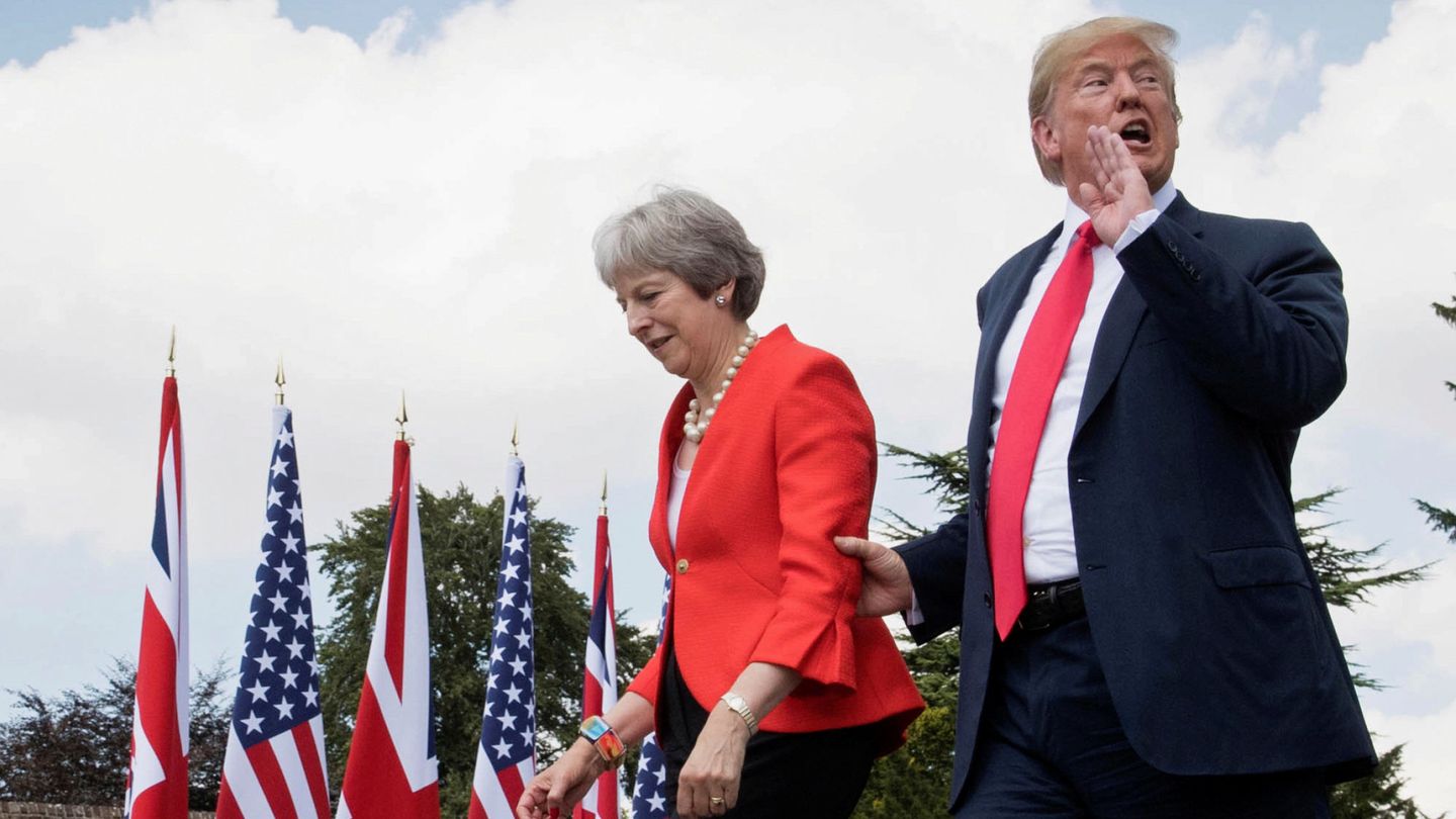 Donald Trump y Theresa May. (Reuters)