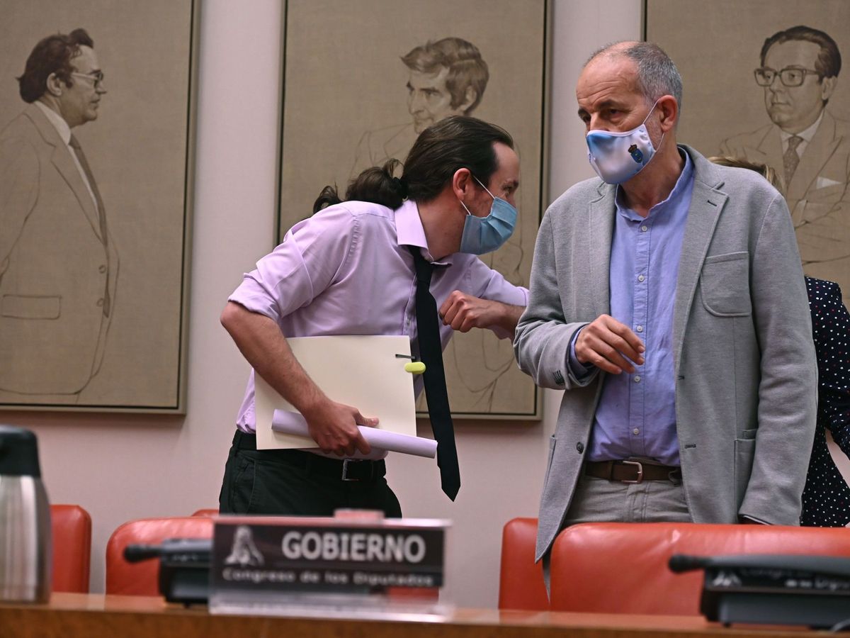 Foto: El vicepresidente segundo, Pablo Iglesias, comparece este jueves ante la Comisión de Derechos Sociales del Congreso. (EFE)