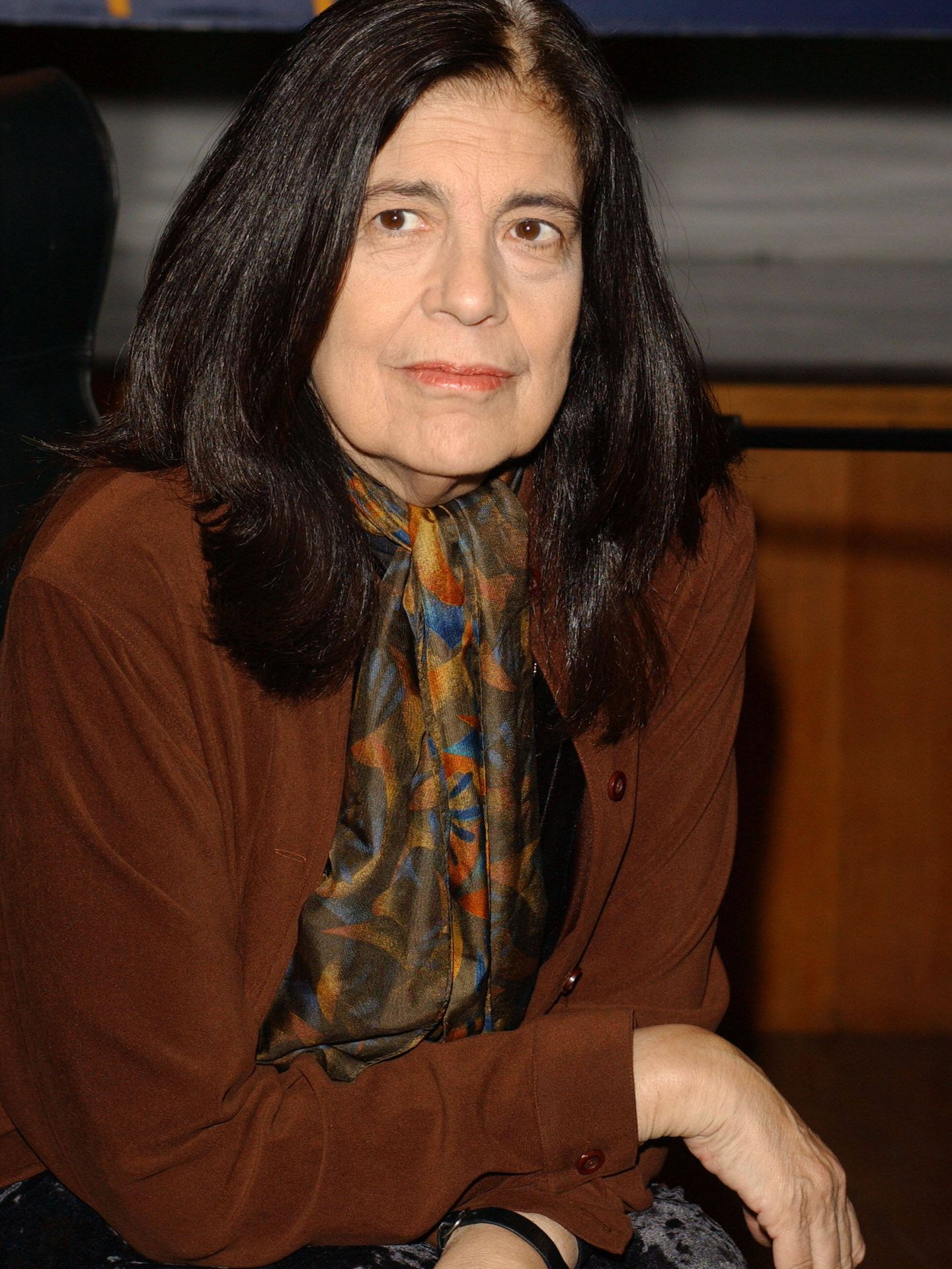 Susan Sontag en 2002 en Madrid durante la presentación de su libro 'En América'. (Getty Images/Carlos Alvarez/Getty Images)